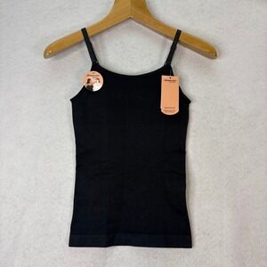Shapermint Black Scoop Neck Cami Shapewear Women Large Seamless Foundation NWT